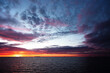 beautiful sunset or sunset over the baltic sea