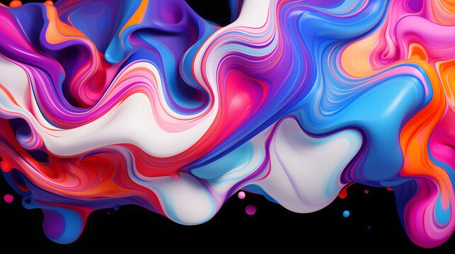 abstract white alchemy liquid pattern bright neon colors geometric pattern graphics poster background