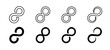 Infinity icon set. Infinity symbol. Infinity, eternity, infinite, endless symbols. Infinity icons