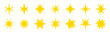 Star vector icons. Set of Stars. Stars collection. Star icon. Stars shine sparkles