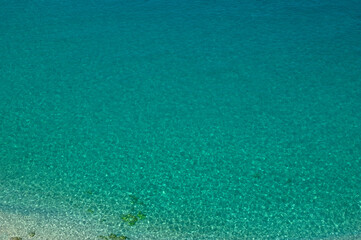 Wall Mural - Blue turquoise sea water background.