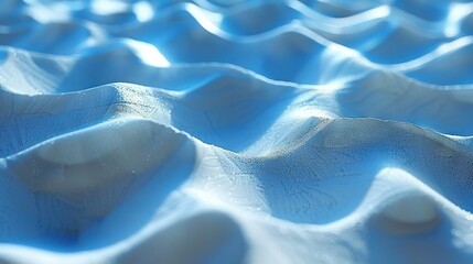 Poster -   A close-up of a blue and white surface with a wavy line pattern in the center of the image