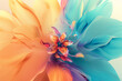 Abstract colorful floral bloom in digital art style