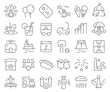 © stas111 - Amusement park line icons collection. Thin outline icons pack. Vector illustration eps10