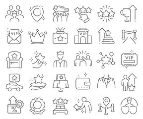 VIP line icons collection. Thin outline icons pack. Vector illustration eps10