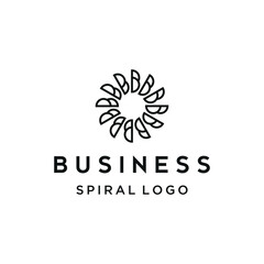 Poster - Initial Letter B Spiral with Rotation Line Art Logo Design