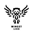 Winged lion logo.