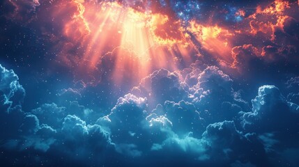 Wall Mural - Abstract background of light from heaven