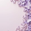 Lavender plain background with minimalistic pastel butterfly pixel swirl border with copy space texture for display products blank copyspace for design text 