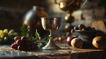 Wall Mural - the eucharist holy communion lords supper sacrament of the covenant conceptual photography