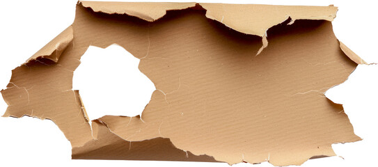 Wall Mural - torn parchment paper with multiple tears cut out on transparent background