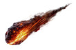 © Maestro - Flaming meteorite with fiery trail in space cut out on transparent background