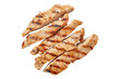 © posterpalette - Thinly sliced grilled chicken meat isolated on transparent background