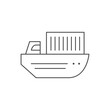 Container ship line outline icon