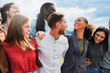 © Vane Nunes - Diverse group of friends having fun smiling outdoor in summer day. Young people celebrate holiday vacations outside