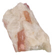 Elbaite rock isolated on white background. Mineralogy stones gem concept.