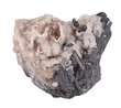 Goethite mineral stone isolated on white background. Mineralogy stones gem concept.