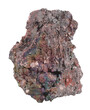 Hematite iron oxide Fe2O3 mineral stone isolated on white background. Mineralogy stones gem concept.