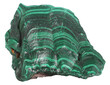 Malachite mineral rock isolated on white background. Mineralogy stone concept