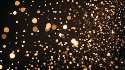 Wall Mural - Shimmering Small Star Particles Flying on Black Background