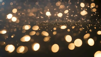 Wall Mural - Shimmering Small Star Particles Flying on Black Background