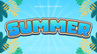 Blue yellow and green summer 3d editable text effect - font style