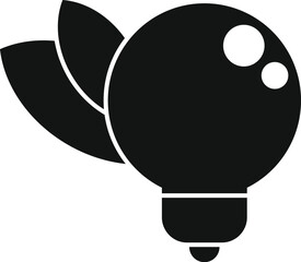 Poster - Eco bulb icon simple vector. Light energy. Smart power lamp