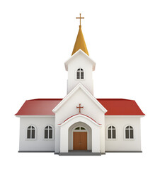 Wall Mural - Church Isolated on Transparent Background

