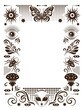 Frame with mystic symbols, decorative frame