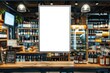 © marimalina - Empty advertising board in liquor store showcase