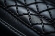Black leather with diamond stitching