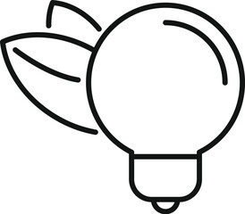 Poster - eco bulb icon outline vector. light energy. smart power lamp