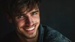 Portrait Of A Handsome, Smiling Young Man Taken In A Studio Setting, Background HD For Designer        
