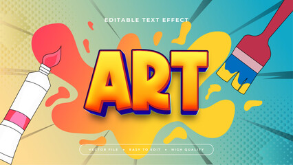 Wall Mural - Colorful art 3d editable text effect - font style