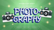 White green and blue photography 3d editable text effect - font style