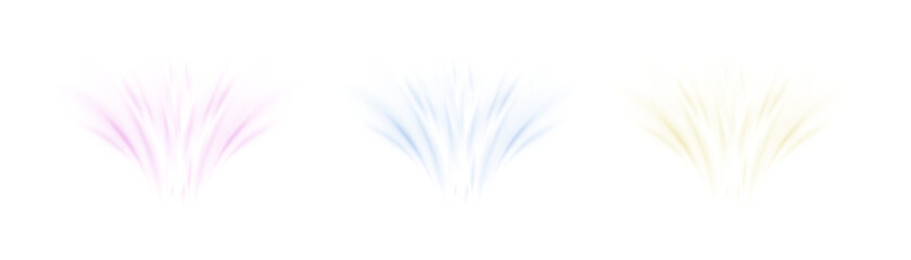 Poster - Visualization of air or water flow. Set of white air flow wave effects. vector png	
