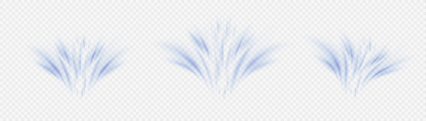 Aufkleber - Air flow effect. Blue wind flow waves isolated on white background. Conditioning vector.