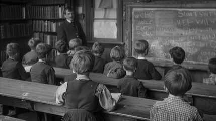 1920s Classroom: A Vintage Representation of a Typical School Day

