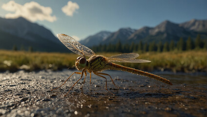 Canvas Print - Mayfly with new look to fly 