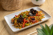 Savory vegetable chow mein