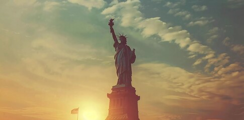 Statue of Liberty - Liberty Enlightening the World - statue given to the US by France in 1885.