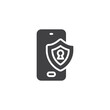 Smartphone security vector icon.