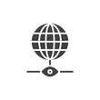 Global network monitoring vector icon