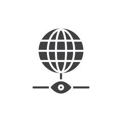 Poster - global network monitoring vector icon