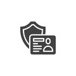 Protection of personal information vector icon
