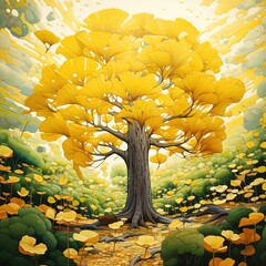 Wall Mural - Ginkgo BIloba