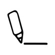 Black handdrawn line pen, pencil sign, symbol