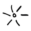 Handdrawn doodle sun line vector icon