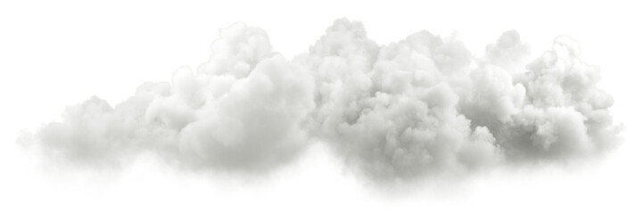 Wall Mural - Steam cloudscape ozone daytime on transparent backgrounds 3d illustrations png