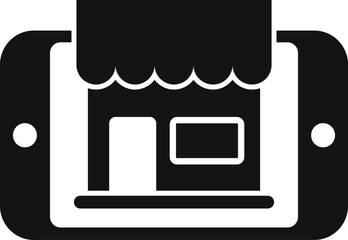Poster - mobile store locator online icon simple vector. geo pointer. position mark